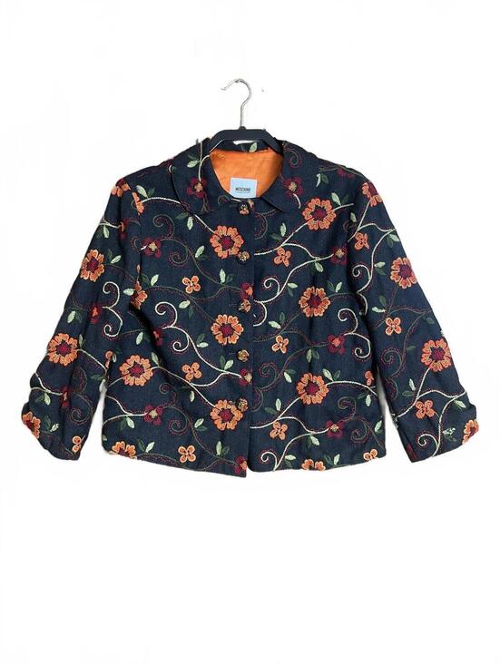 Moschino cheapandchic Jackets & Blazers - Moschino wool embroidered floral jacket 12